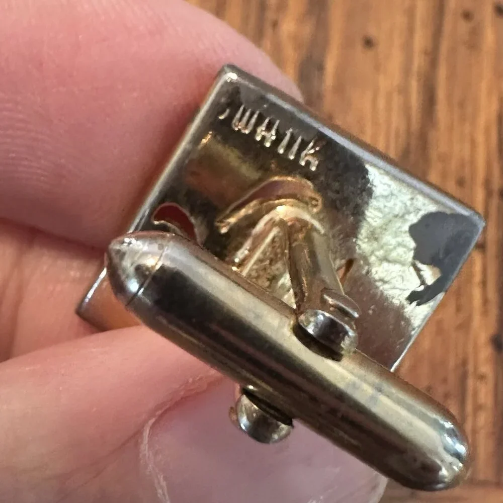 Vintage Swank Cufflinks 2 Pair Gold Tone Mens Mid Century Modern‎ Fashion